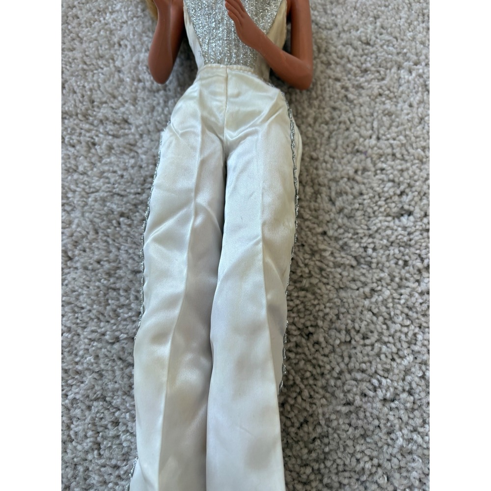 Vintage Barbie Glamorous Silver Jumpsuit Blonde 1976 Mattel 18"‎ Original Outfit - Picture 4 of 15